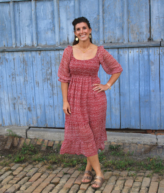 DITSY FLORAL MID DRESS