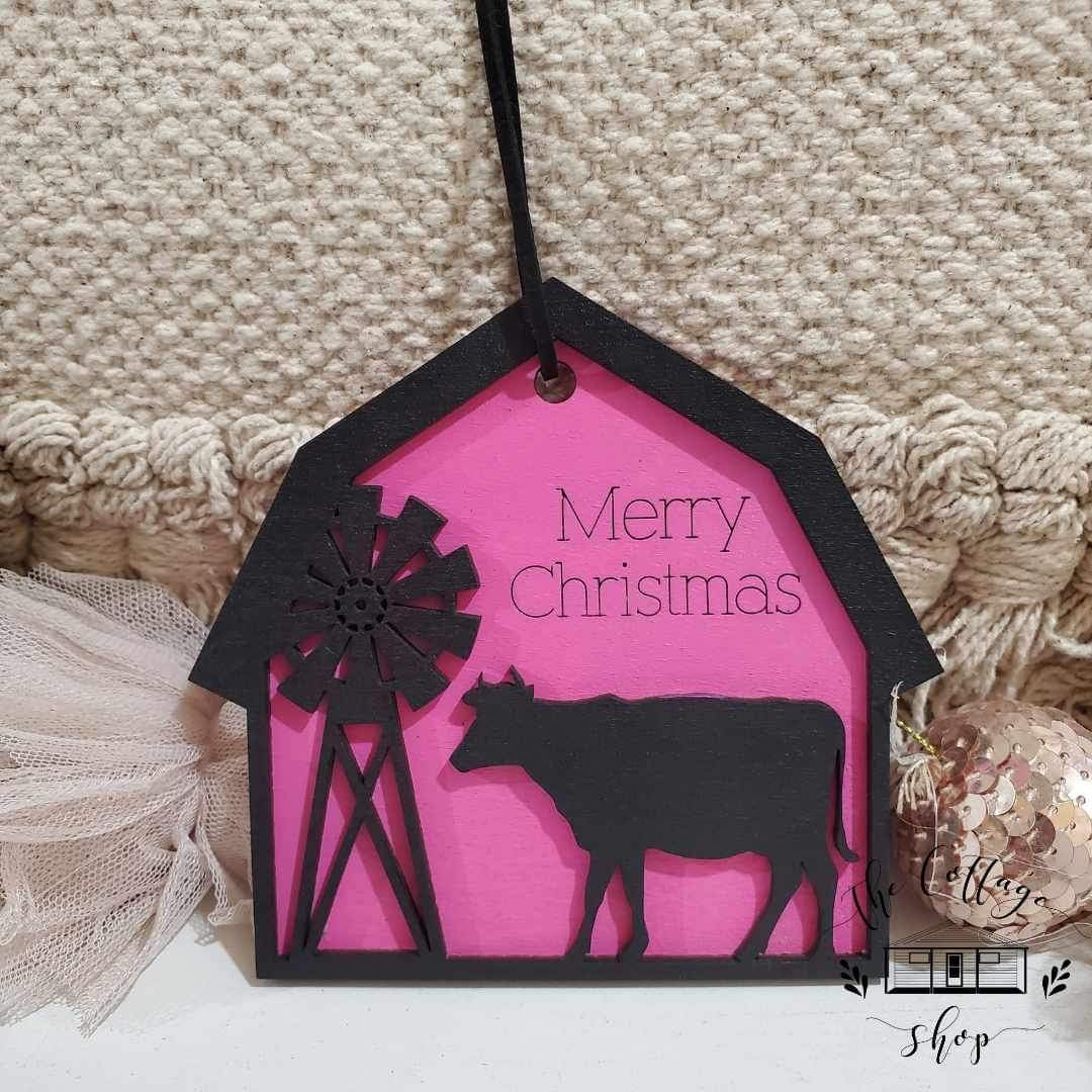 PINK BARN ORNAMENTS