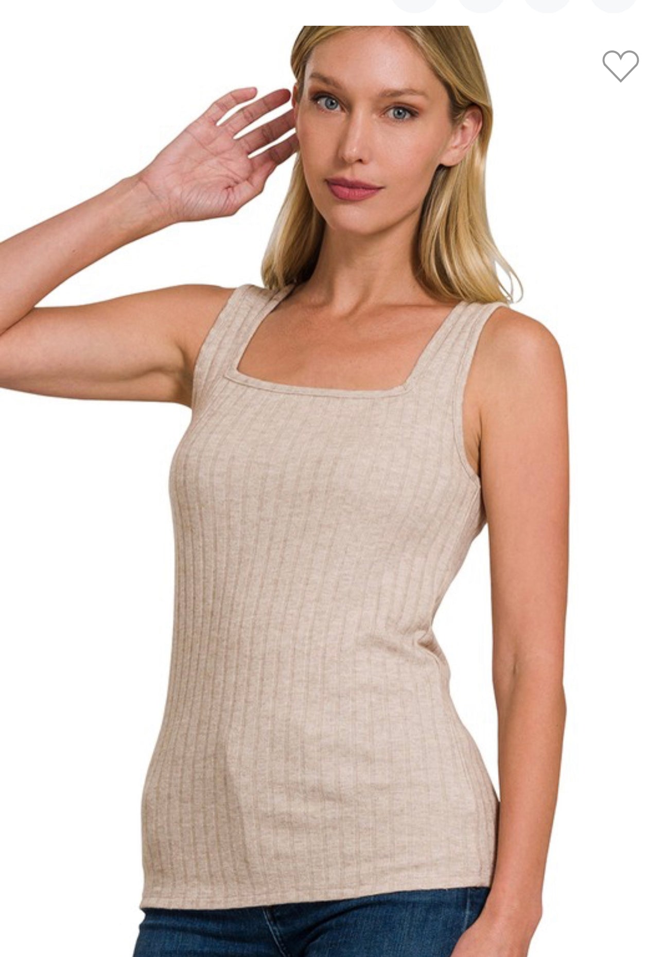 Square neck layering tank