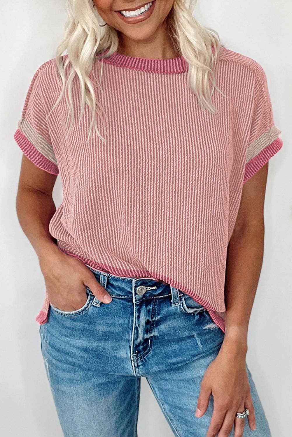 THE SWEET STRIPE KNIT TOP