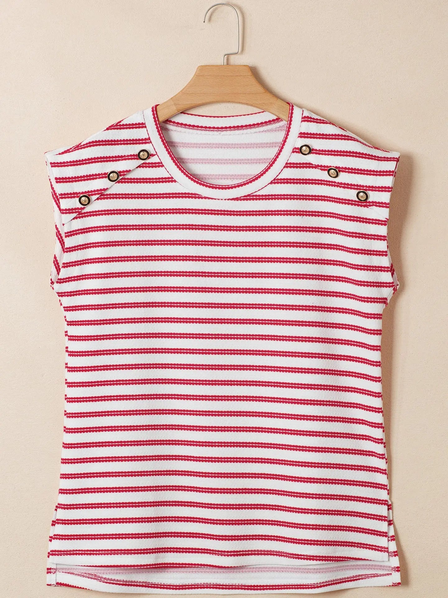 THE STRIPED BUTTON BLOUSE