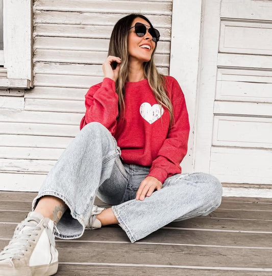 POCKET HEART SWEATSHIRT
