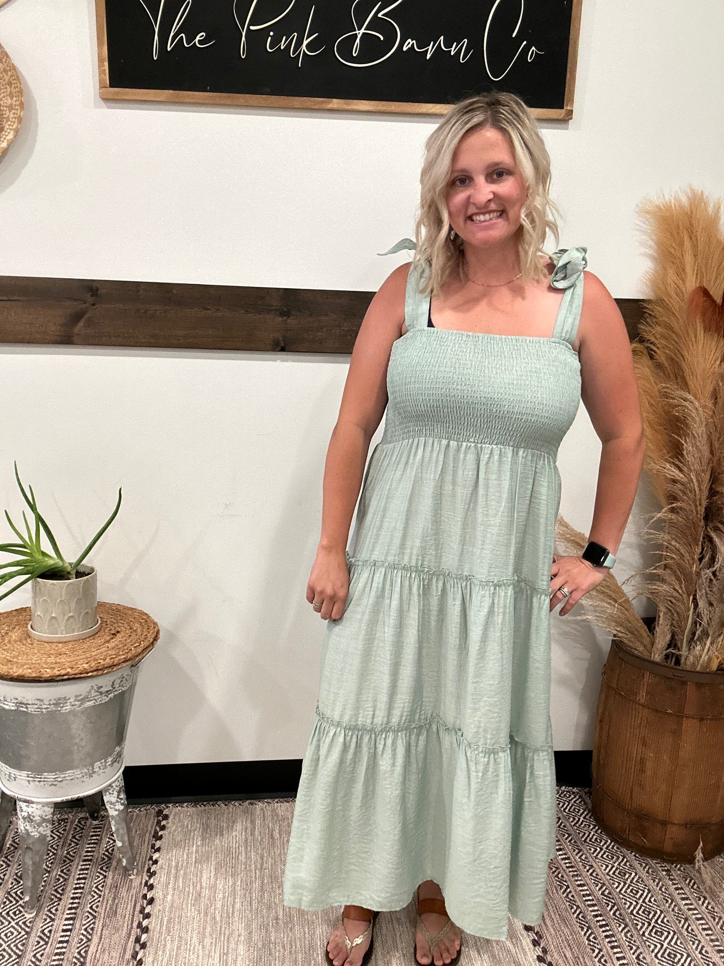 Smocked Tie Dress