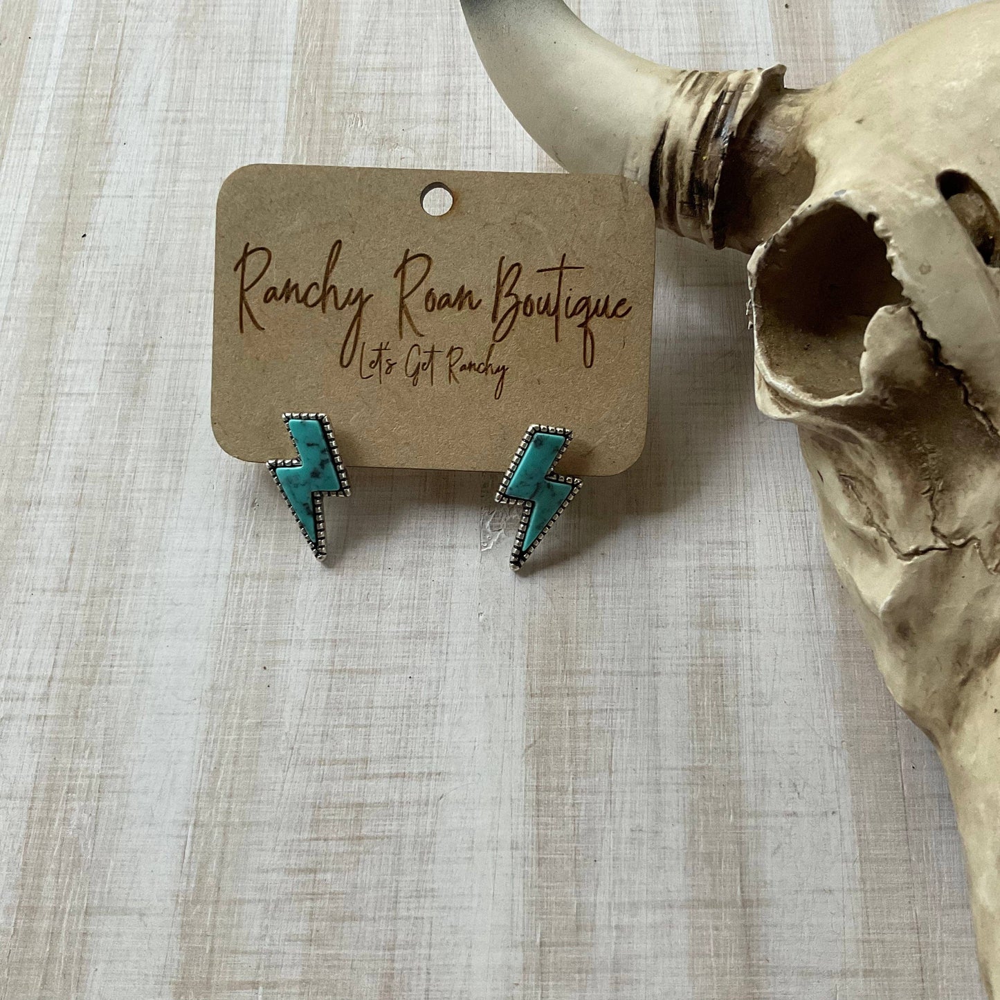 Thunder Bolt Stud Earrings