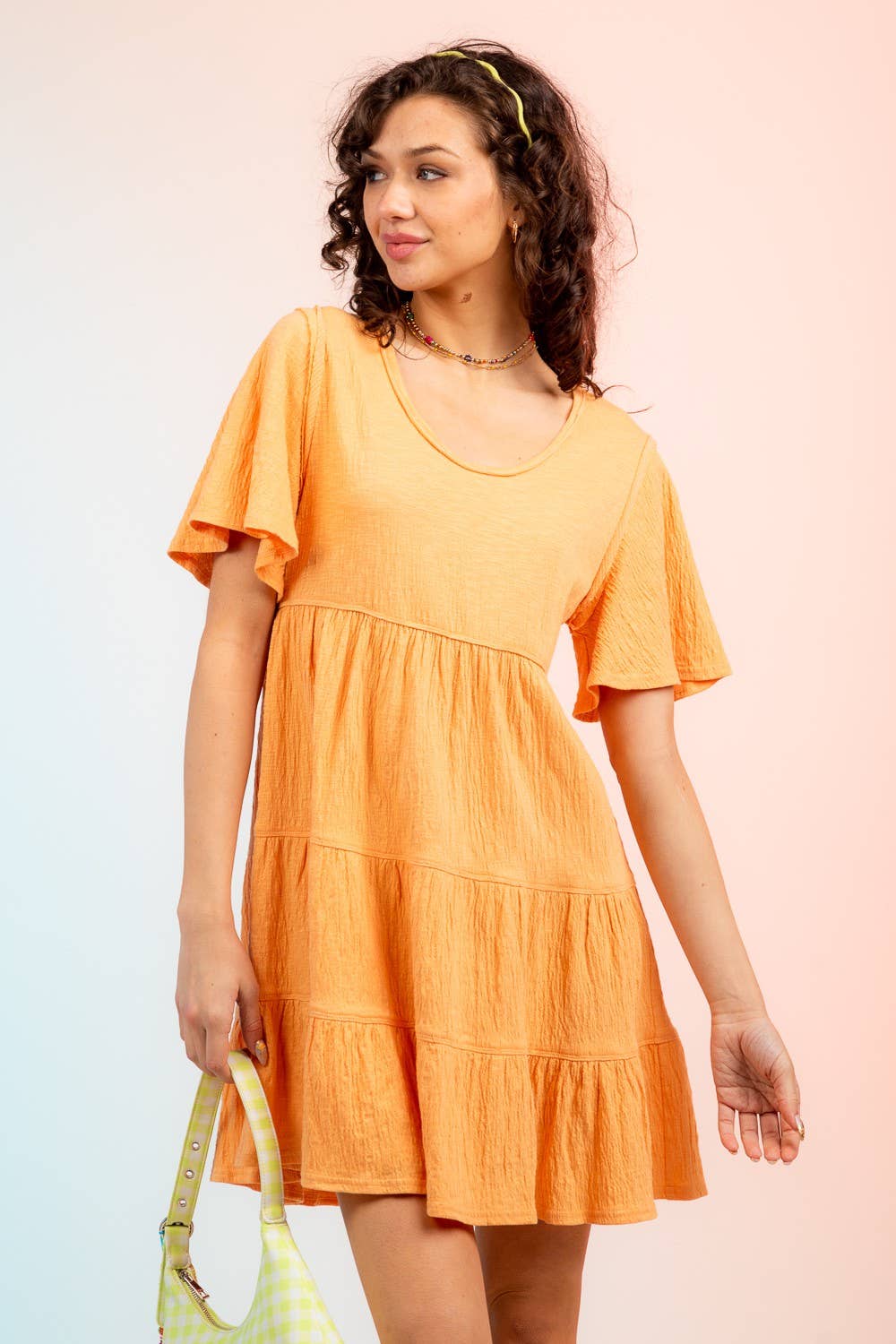 Gathered Mini Dress
