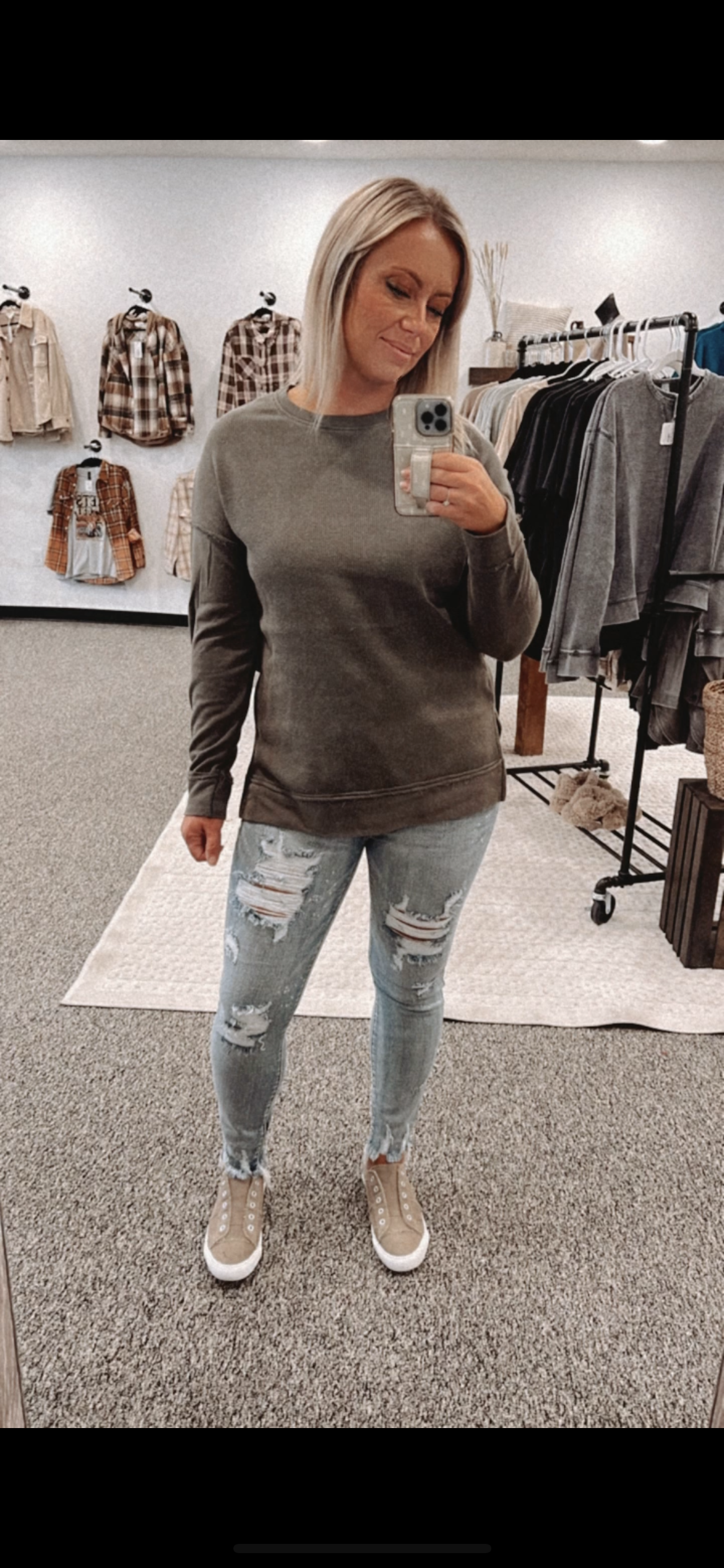 Waffle knit- Long Sleeve