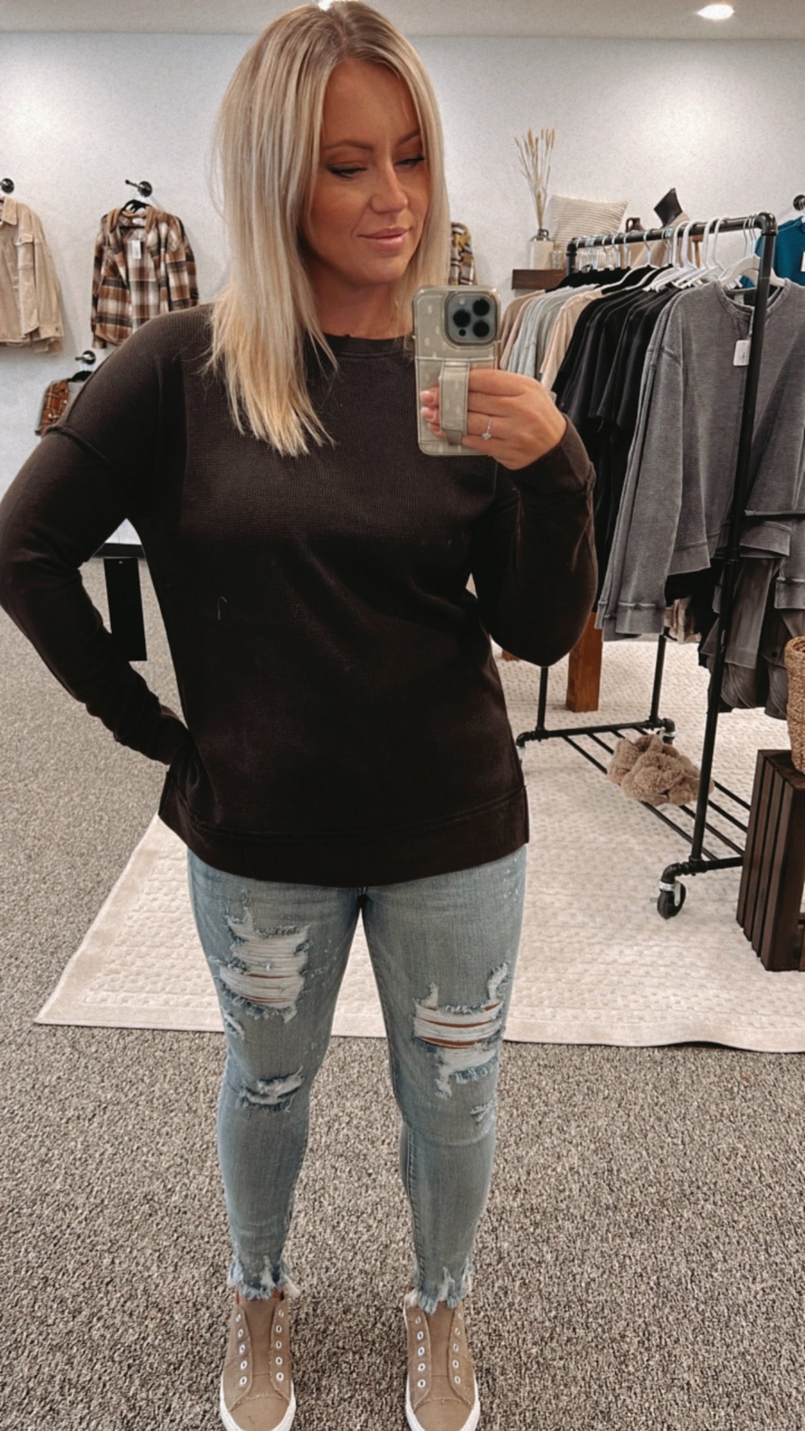 Waffle knit- Long Sleeve