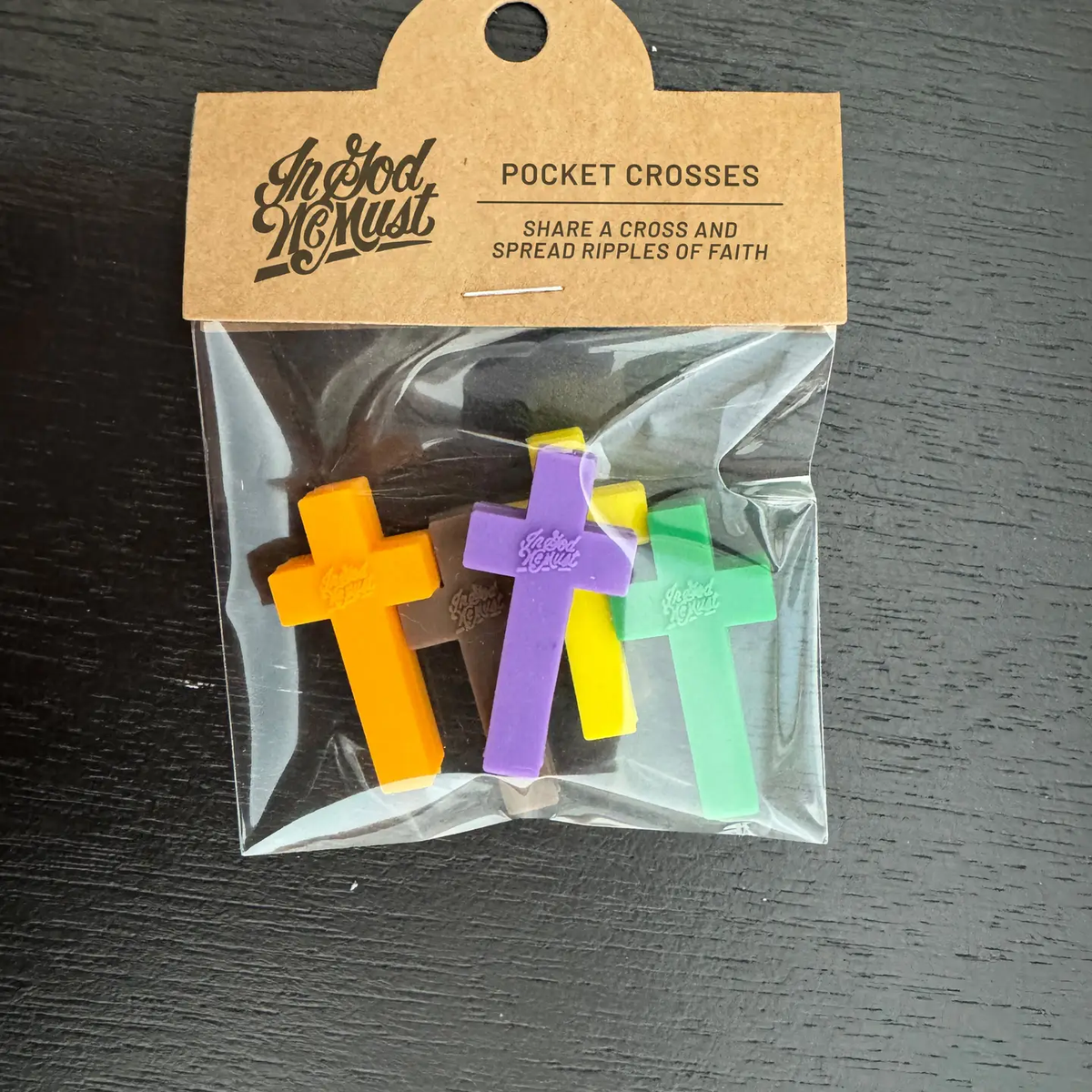 THE SHARE THE FAITH POCKET CROSS - SET OF 5