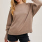 FRENCH TERRY KNIT SWEATER