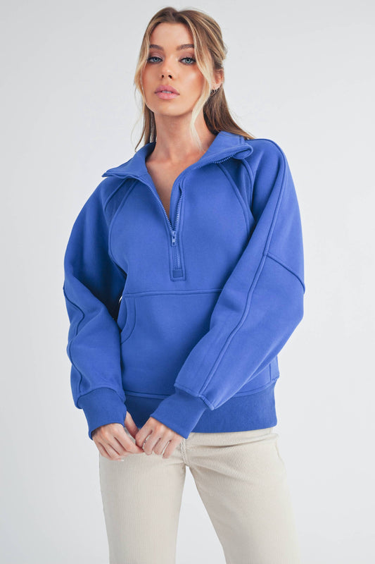 STREETLINE ZIPPED CREW