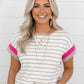 THE PINK LEMONADE STRIPE TEE
