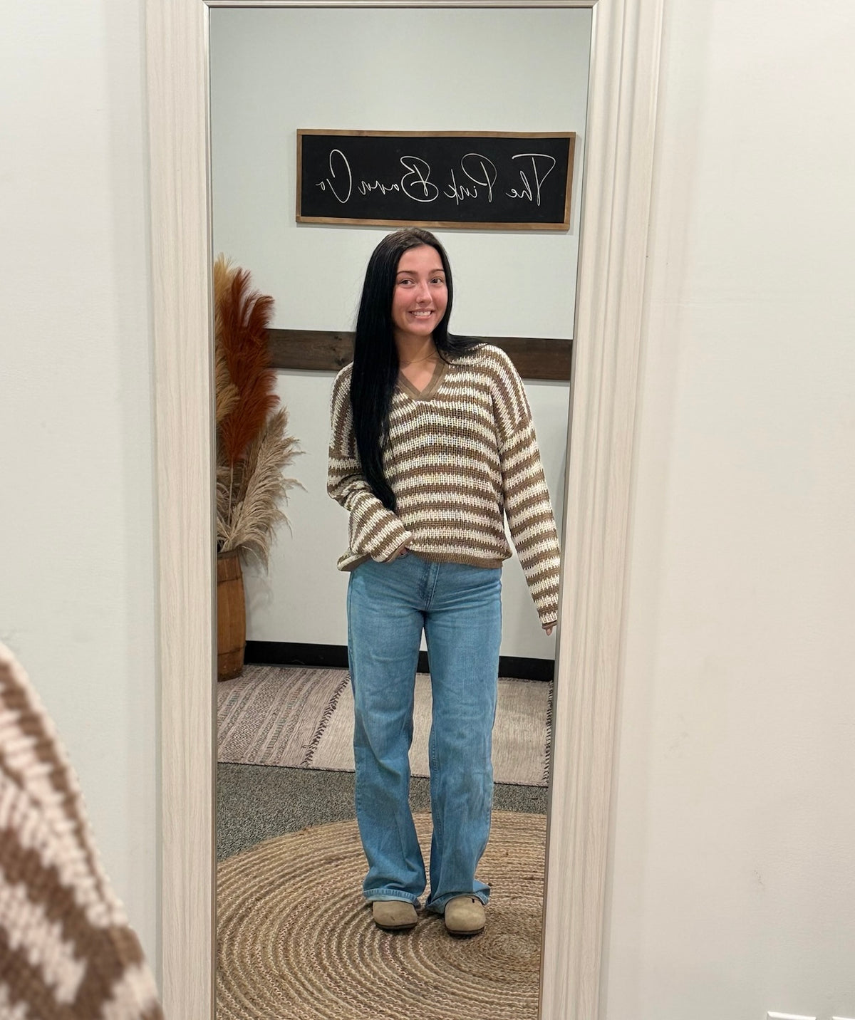 THE MAPLE N CREAM STRIPED SWEATER