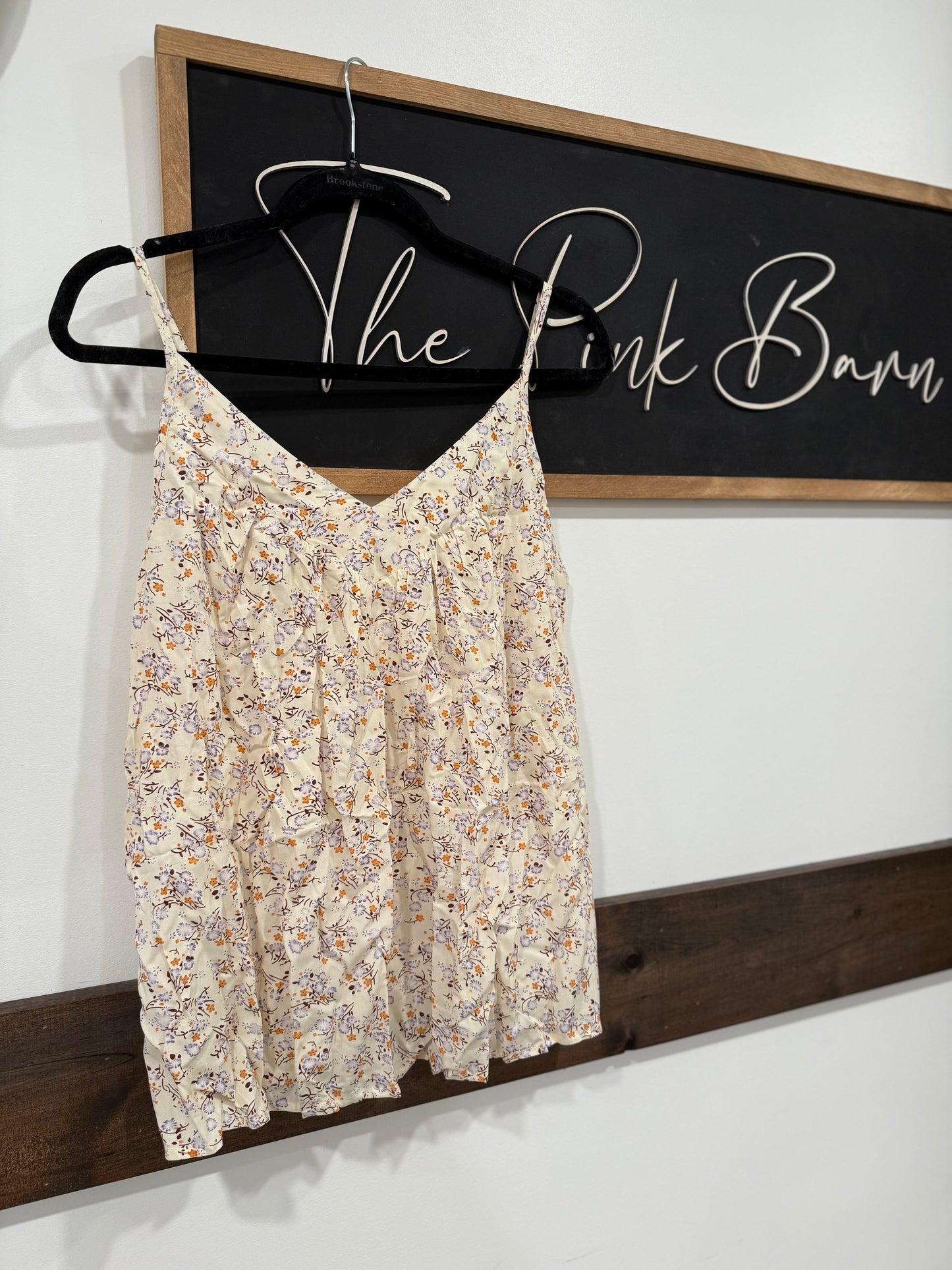 BOHO FLORAL SPAGHETTI STRAP TANK TOP