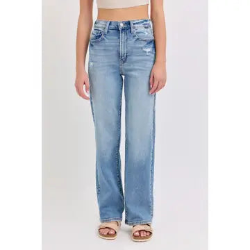 HIGH-RISE DAD JEAN MEDIUM WASH