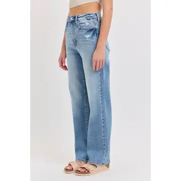 HIGH-RISE DAD JEAN MEDIUM WASH