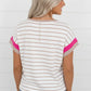 THE PINK LEMONADE STRIPE TEE