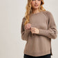 FRENCH TERRY KNIT SWEATER