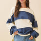 NAVY STITCHBACK PULLOVER