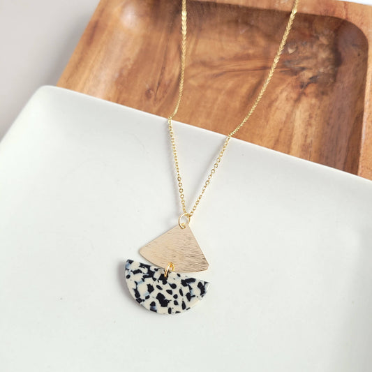 AVA NECKLACE - BLACK DOT