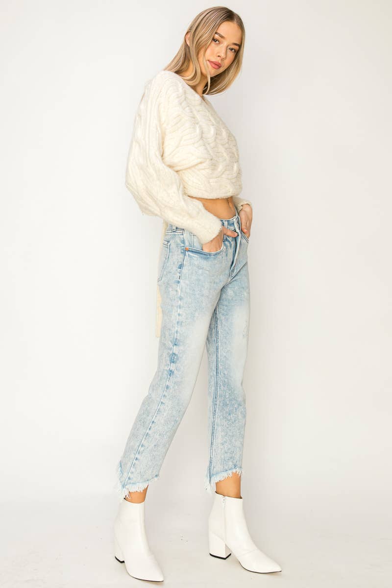 ART -CROP FLARE  JEANS