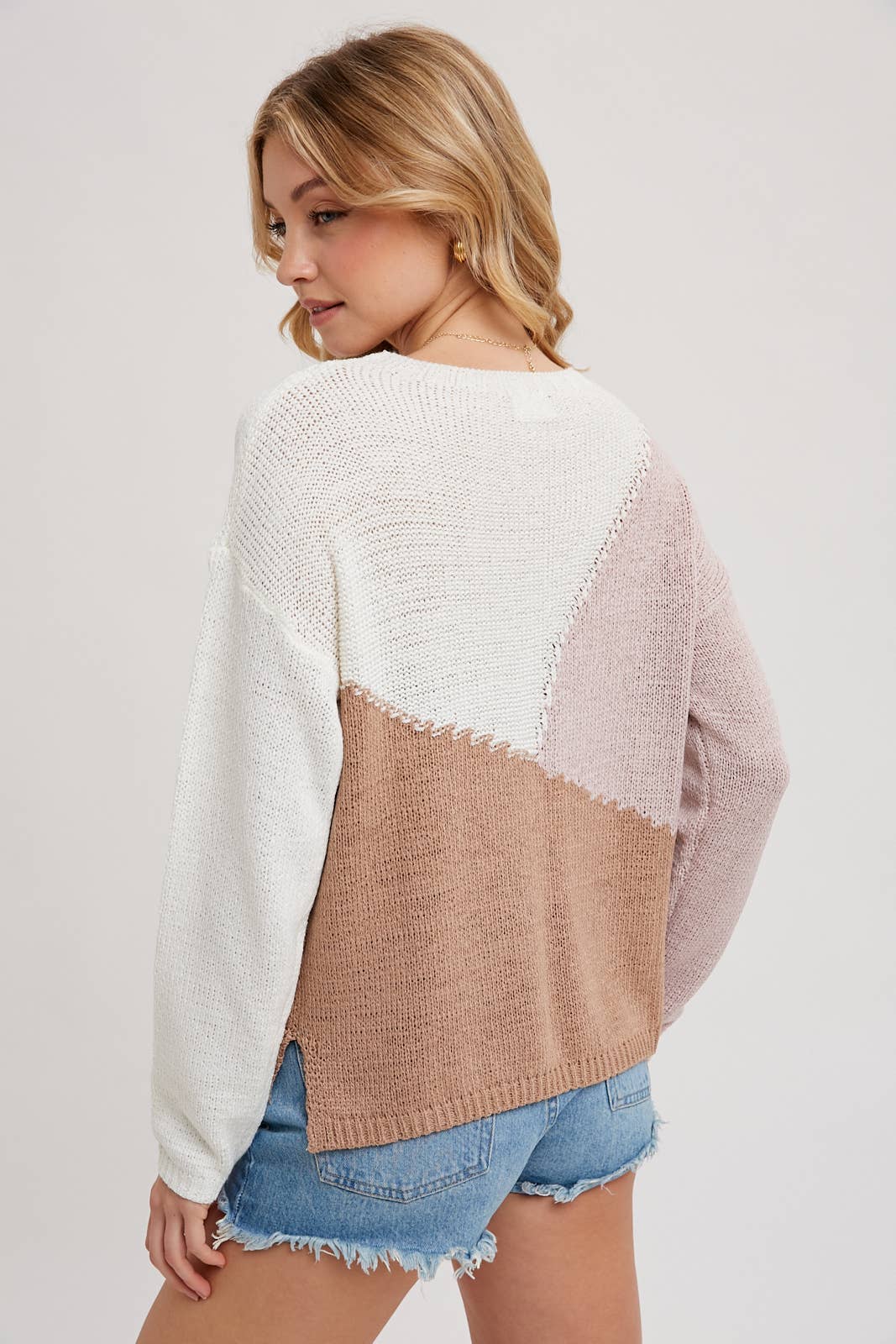 GEOMETRIC COLORBLOCK SWEATER