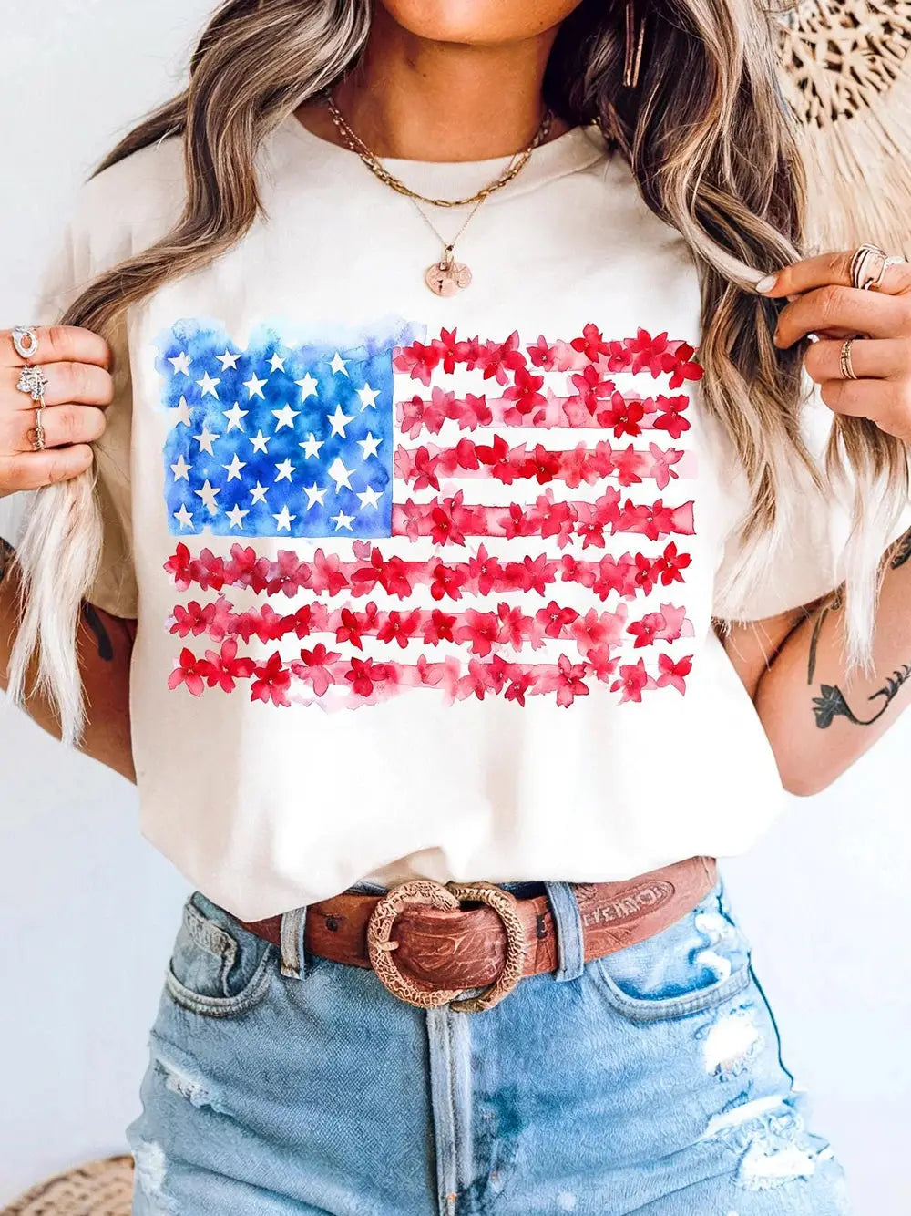 STARS, STRIPES, AND WILDFLOWERS TEE