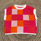 THE SUMMER CHECKERED SWEATER TOP