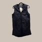 LONG NAVY HOODED VEST