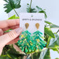 Palm Earrings - Green