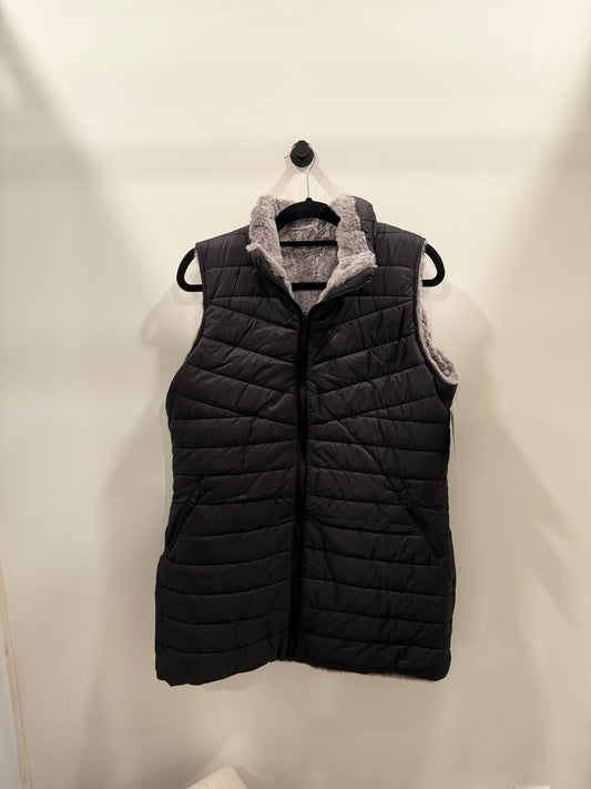 KEREN HART REVERSIBLE FUR-LINED VEST