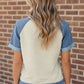 THE COLORBLOCK DENIM TEE