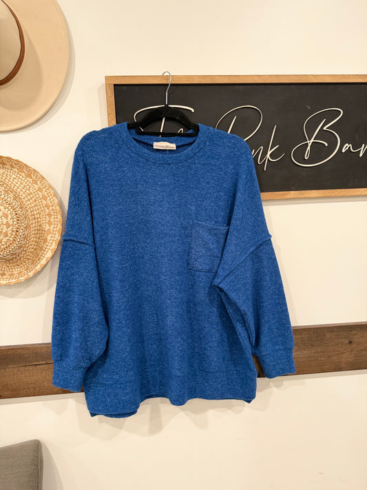ZENANA BLUE SWEATER
