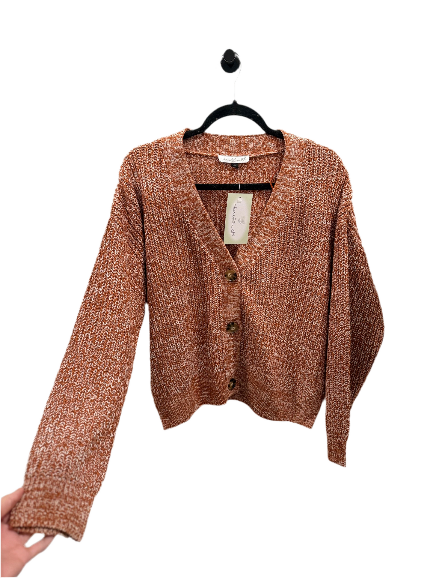 KEREN HART ORANGE CARDIGAN