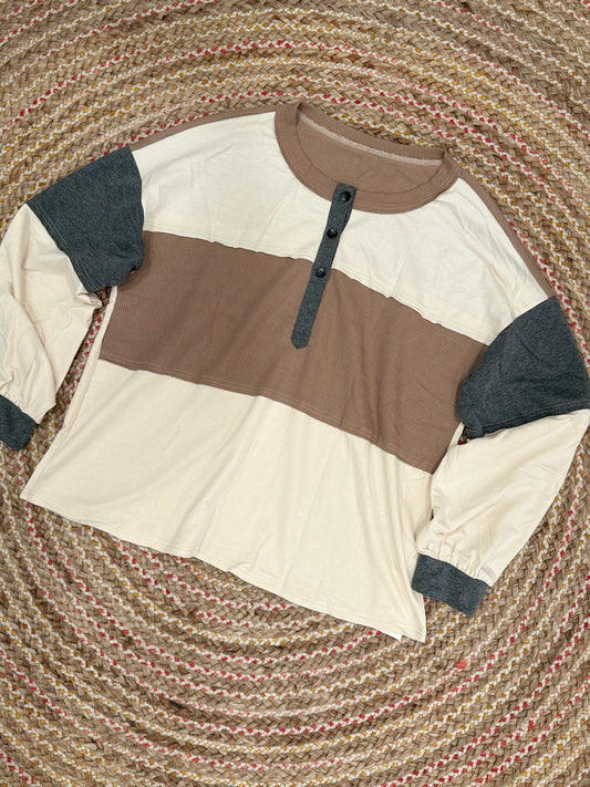 THE GROUND COLORBLOCK HENLEY
