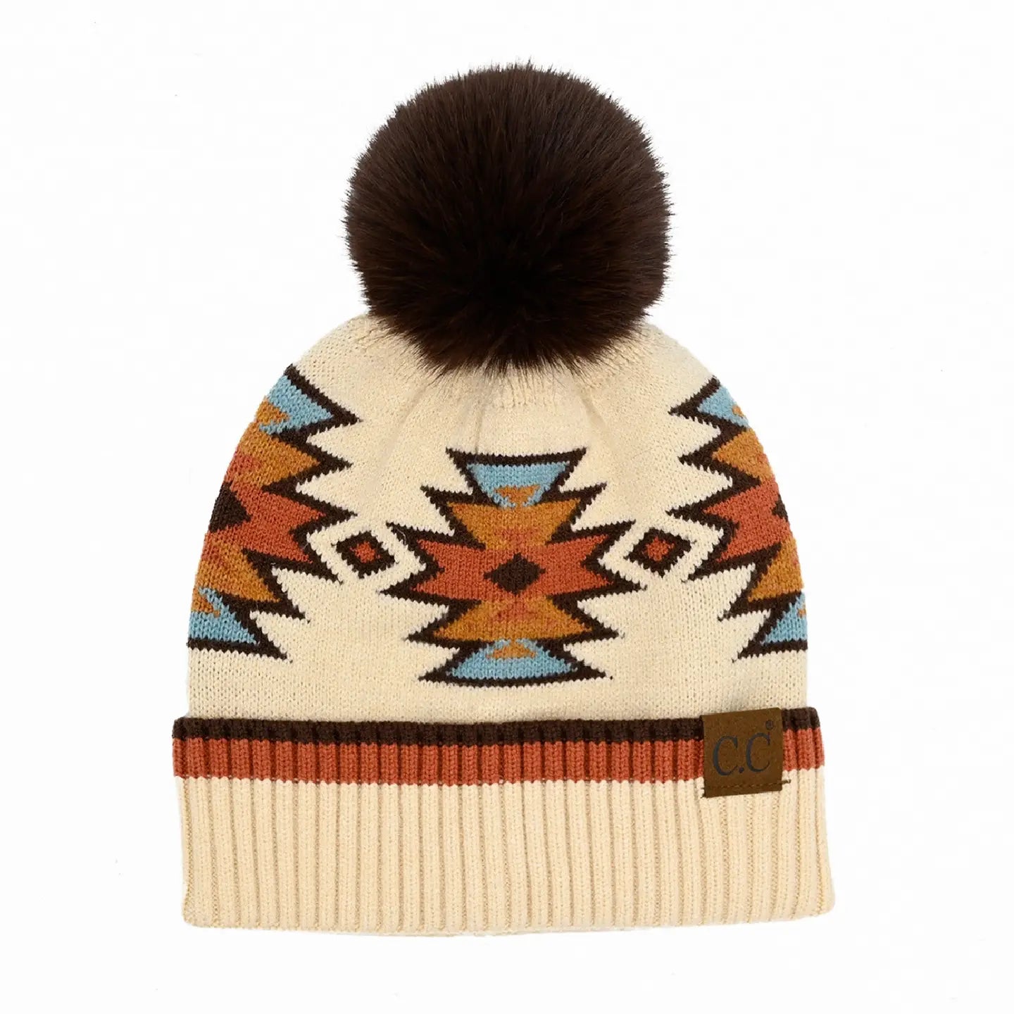CC AZTEC PRINT BEANIE