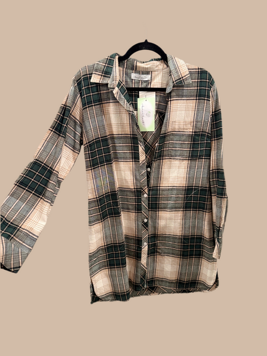HUNTER TAUPE TUNIC/FLANNEL