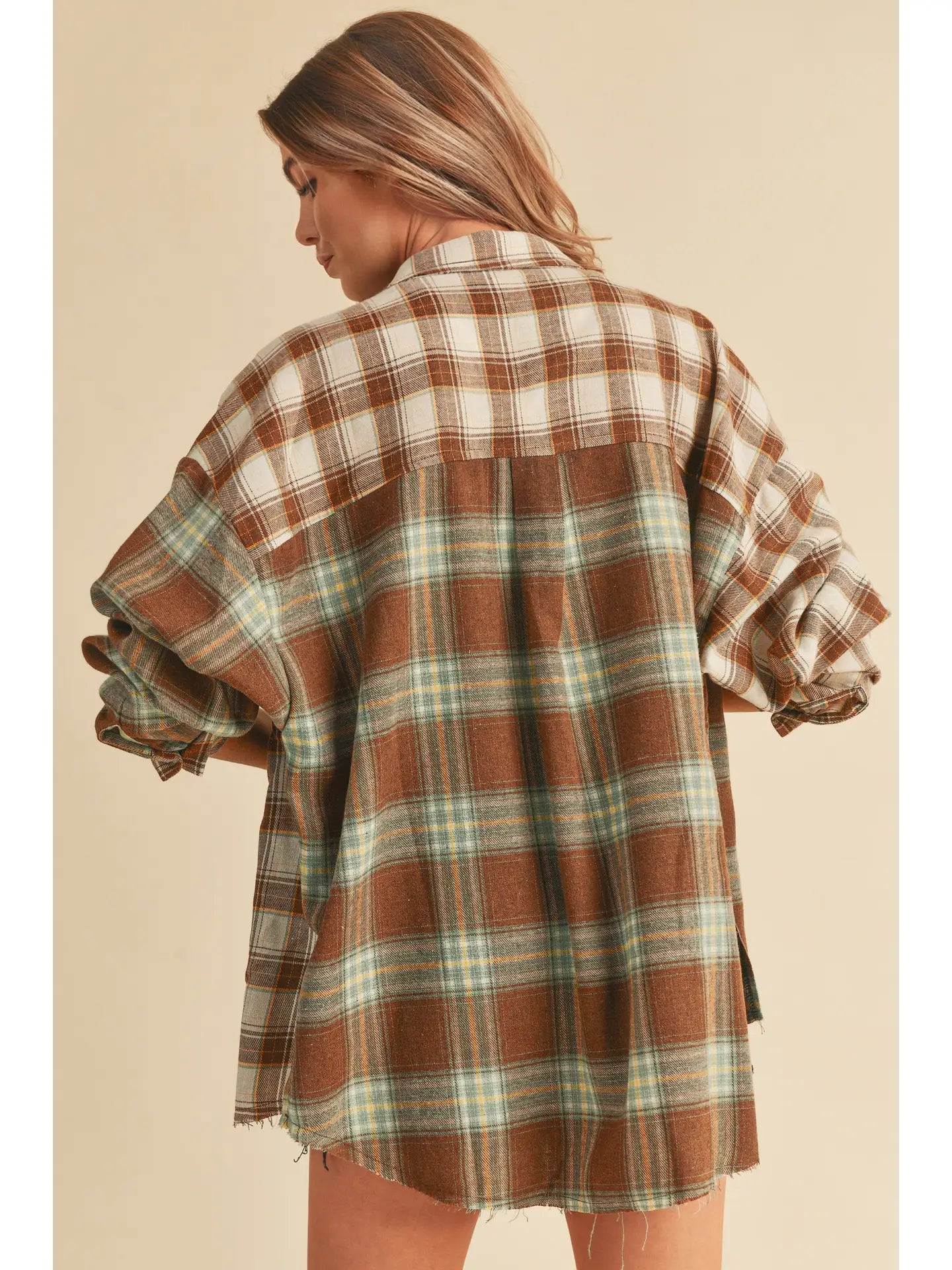 RUST + SAGE PLAID FLANNEL