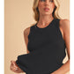 RIBBED KNITTED SLEEVELESS TANK