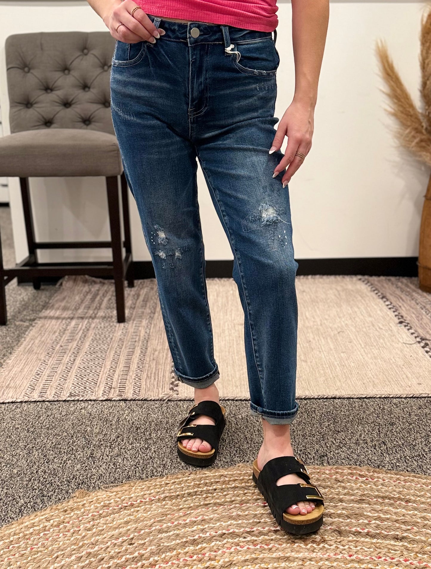 RISEN MINI DISTRESSED JEAN