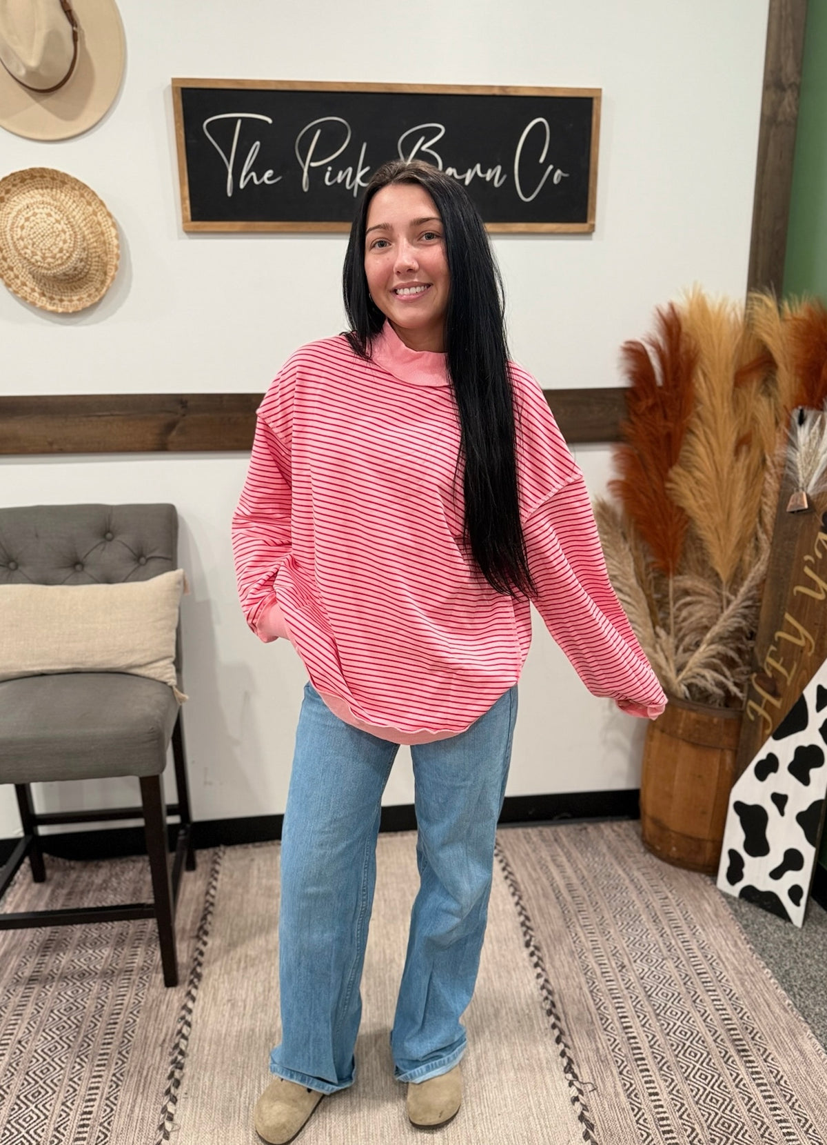 THE BERRY SWEET STRIPED MOCKNECK
