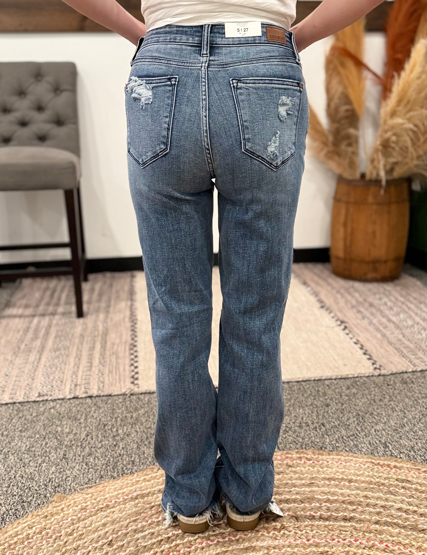 JUDY BLUE MIDRISE DISTRESSED