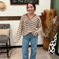 THE MAPLE N CREAM STRIPED SWEATER