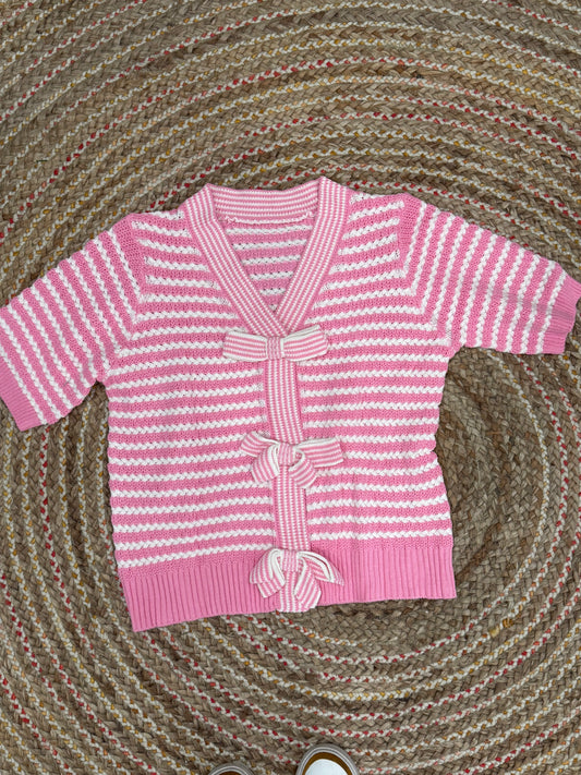 THE BLUSHING BOW CARDIGAN