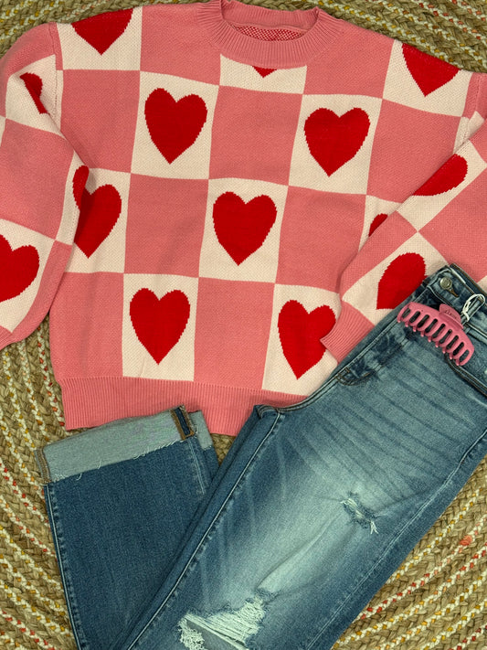 THE MOCKNECK XOXO SWEATER