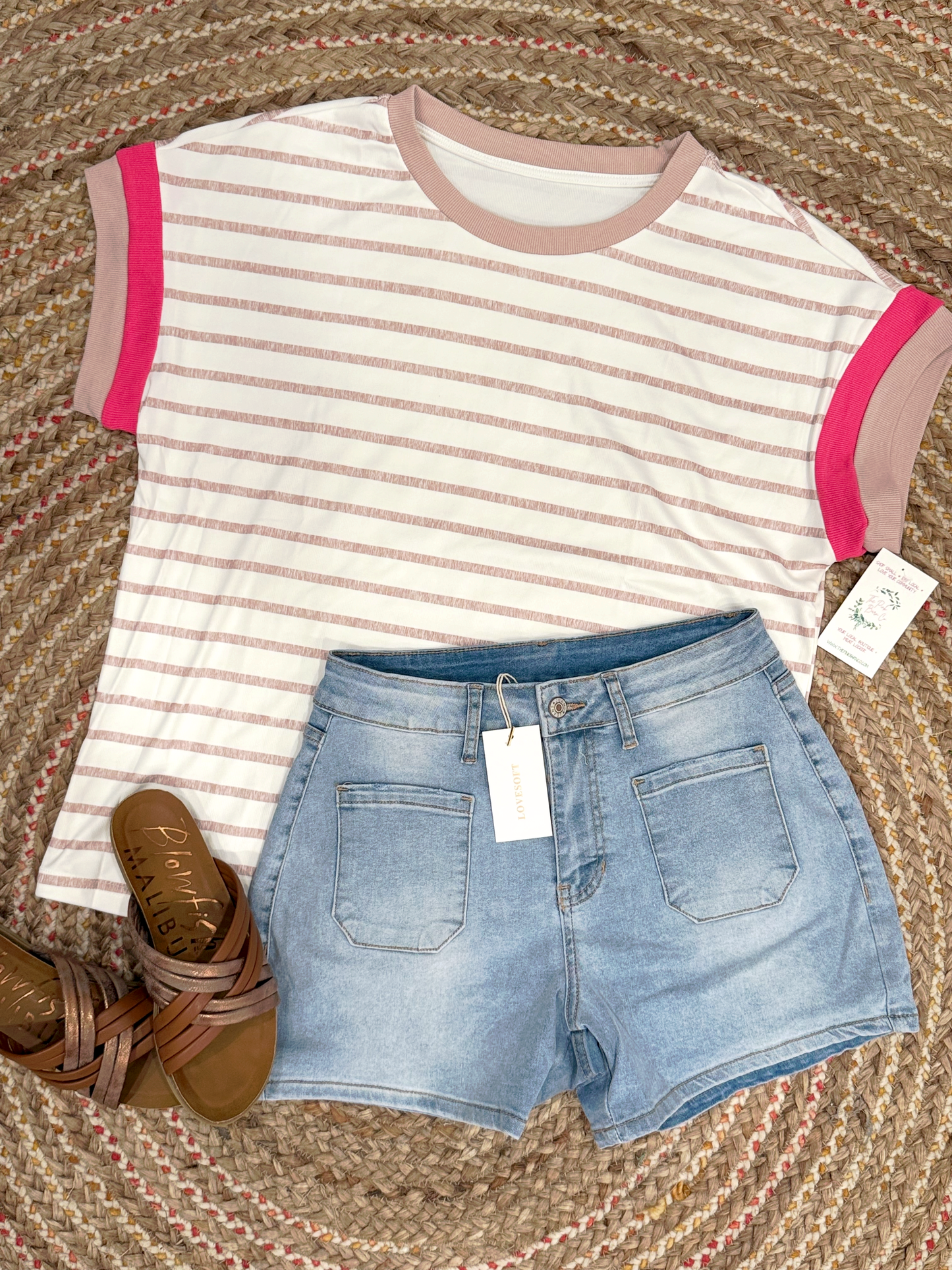 THE PINK LEMONADE STRIPE TEE