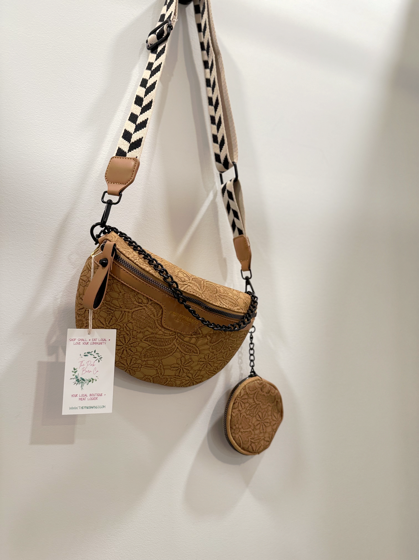 THE LACE & LEATHER CROSSBODY BAG