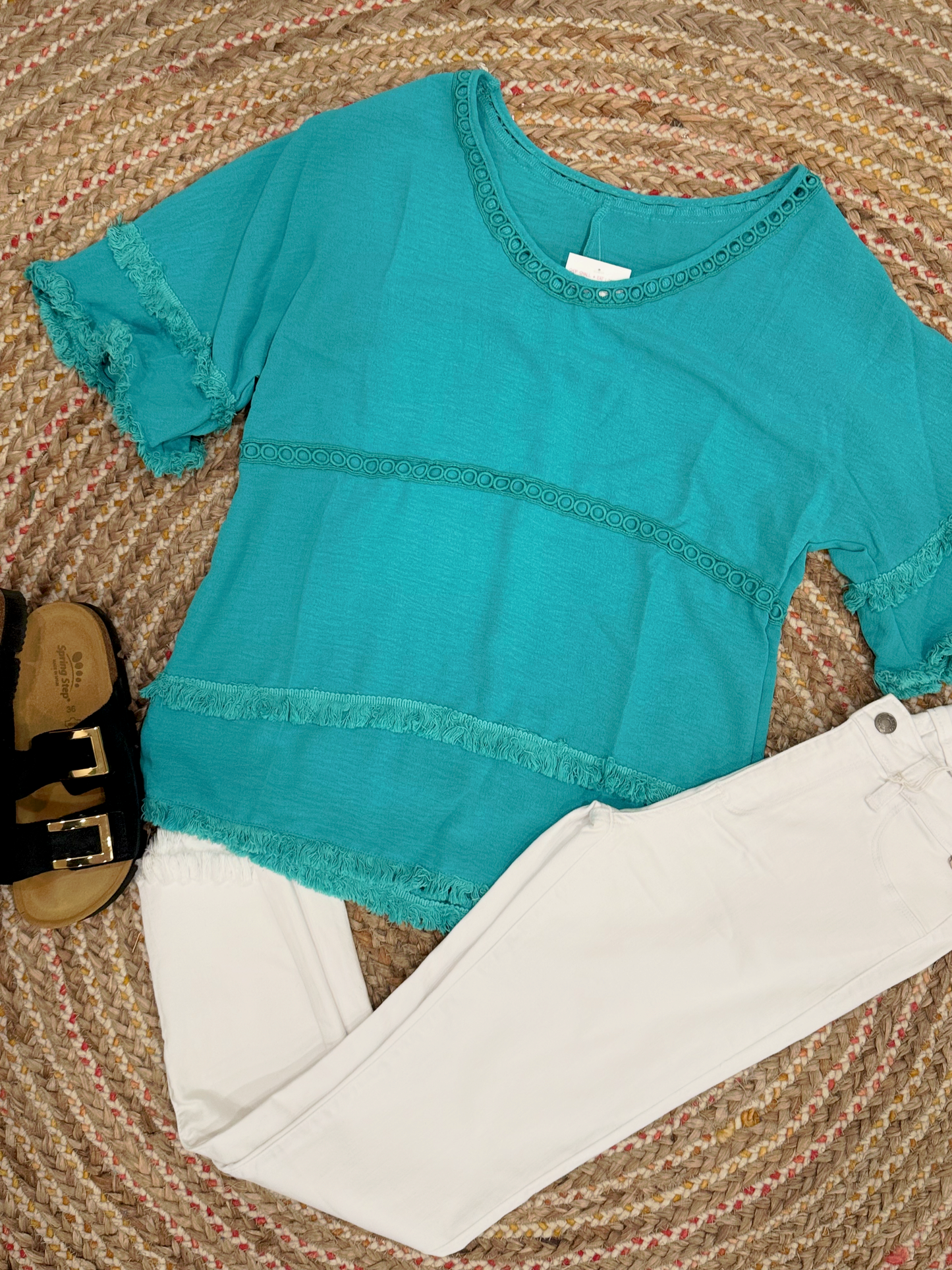 THE TURQUOISE SKIES BOHO TOP