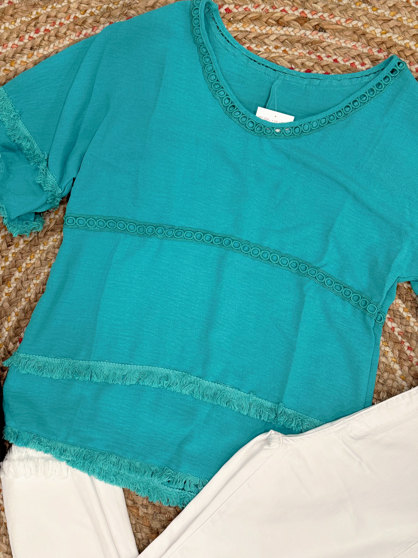 THE TURQUOISE SKIES BOHO TOP
