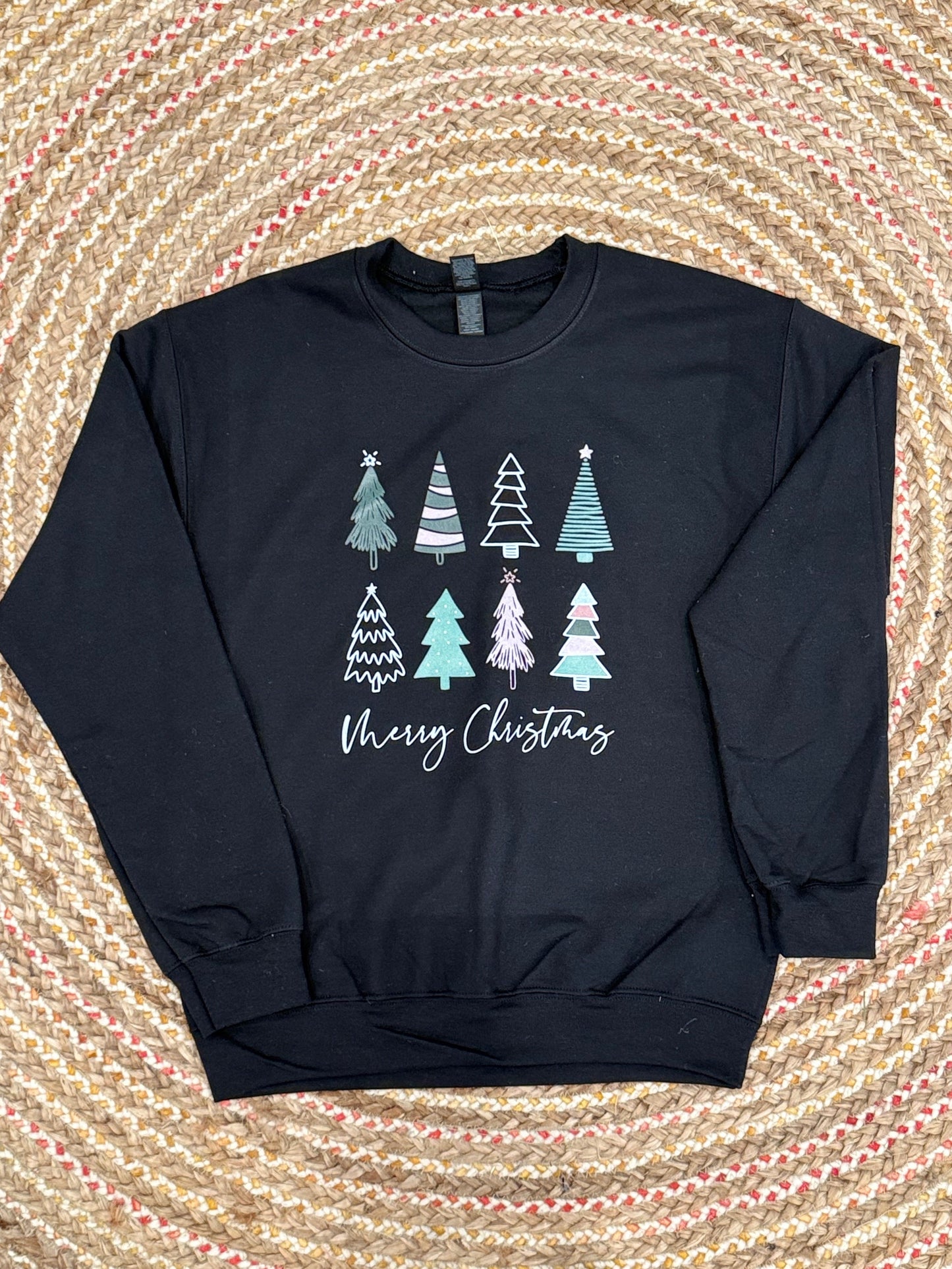 MERRY CHRISTMAS TREES CREWNECK