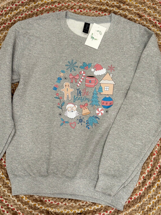 TIS THE SEASON DOODLES CREWNECK